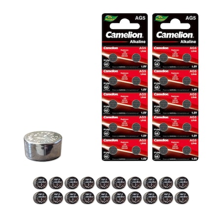Camelion AG5 1.5V Alkaline Button Cell Battery 20PK AG5-BP10-2